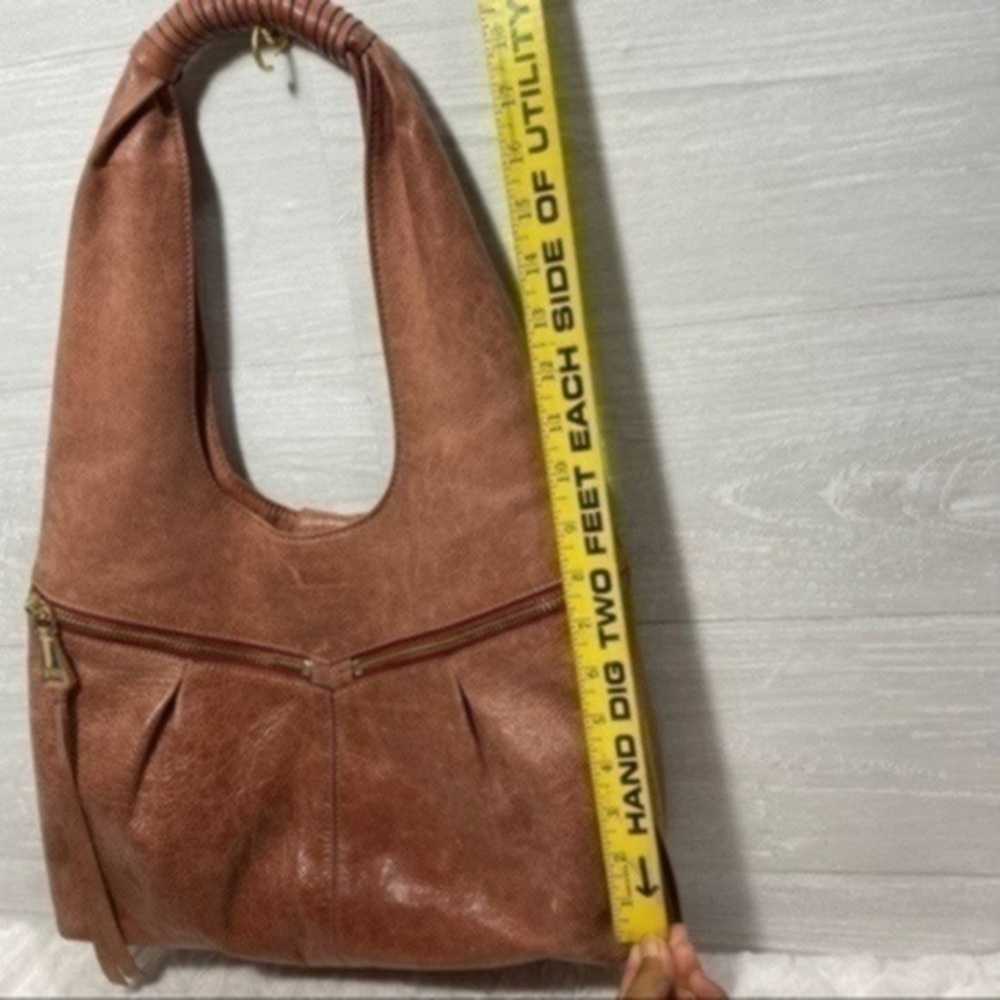 Aimee Kestenberg Slouchy Distressed Pink Leather Hobo Bag - Picture 9 of 15